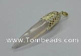 CGP3226 12*45mm - 15*65mm sticks rose quartz pendants