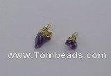 CGP3266 8*12mm - 10*14mm faceted nuggets amethyst pendants