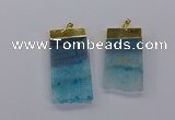 CGP3272 30*50mm - 30*65mm freeform druzy agate pendants