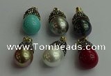 CGP329 15*25mm - 15*30mm teardrop pearl shell pendants wholesale