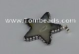 CGP3376 45*45mm star druzy agate pendants wholesale