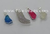 CGP3455 15*25mm - 18*38mm freeform druzy agate pendants