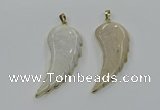 CGP3491 22*45mm - 25*50mm wing-shaped fossil coral pendants