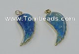 CGP3495 22*45mm - 25*50mm wing-shaped fossil coral pendants