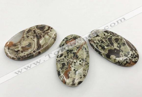 CGP3535 32*55mm - 35*58mm oval ocean agate slab pendants