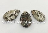 CGP3536 25*40mm - 28*48mm flat teardrop ocean agate slab pendants