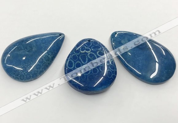 CGP3548 32*42mm - 35*55mm flat teardrop chrysanthemum agate slab pendants