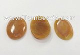 CGP3581 32*45mm faceted oval agate pendants wholesale