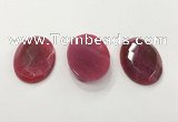 CGP3583 32*45mm faceted oval agate pendants wholesale