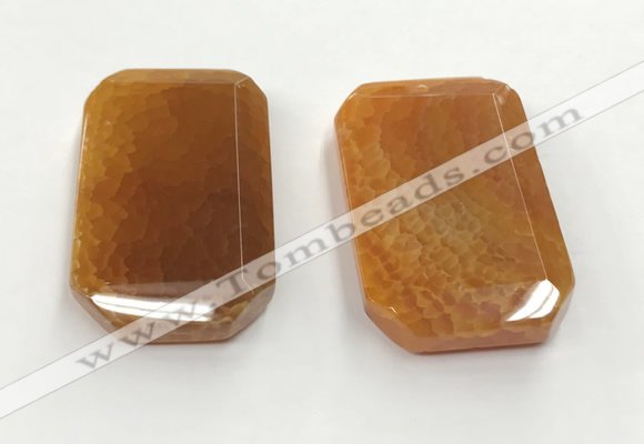 CGP3596 35*55mm faceted octagonal agate pendants wholesale