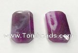 CGP3597 35*55mm faceted octagonal agate pendants wholesale