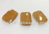 CGP3606 32*45mm faceted rectangle candy jade pendants wholesale