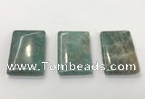 CGP3615 30*45mm rectangle amazonite gemstone pendants wholesale