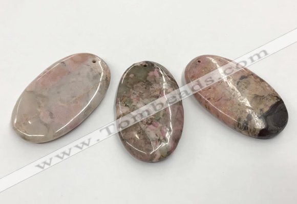 CGP3620 35*60mm oval rhodochrosite gemstone pendants