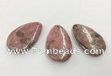 CGP3621 30*50mm flat teardrop rhodochrosite gemstone pendants