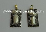 CGP383 20*40mm rectangle pearl pendants wholesale