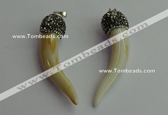 CGP389 10*50mm - 12*60mm horn bone pendants wholesale