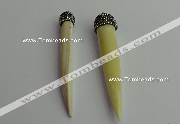 CGP390 12*75mm - 15*80mm horn bone pendants wholesale