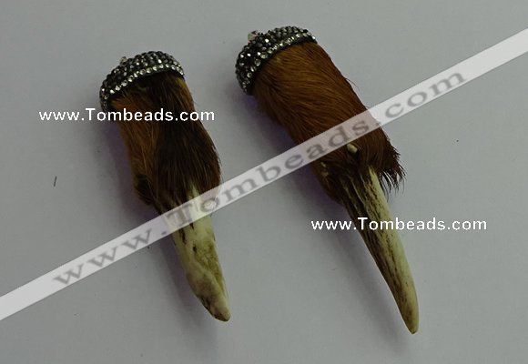 CGP395 15*75mm deer-horn pendants wholesale