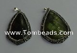 CGP415 35*45mm - 40*55mm freeform labradorite pendants wholesale