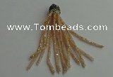 CGP420 2*3mm faceted rondelle handmade chinese crystal tassel pendants