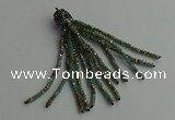 CGP423 2*3mm faceted rondelle handmade chinese crystal tassel pendants