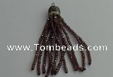 CGP426 2*3mm faceted rondelle handmade chinese crystal tassel pendants