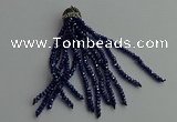 CGP428 2*3mm faceted rondelle handmade chinese crystal tassel pendants