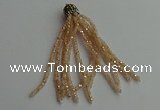 CGP435 2*3mm faceted rondelle handmade chinese crystal tassel pendants