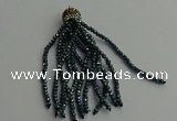 CGP440 2*3mm faceted rondelle handmade chinese crystal tassel pendants