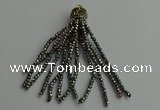 CGP446 2*3mm faceted rondelle handmade chinese crystal tassel pendants