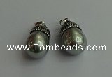 CGP460 15*25mm - 15*30mm teardrop pearl shell pendants wholesale
