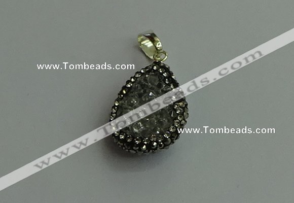 CGP466 15*20mm teardrop crystal glass pendants wholesale