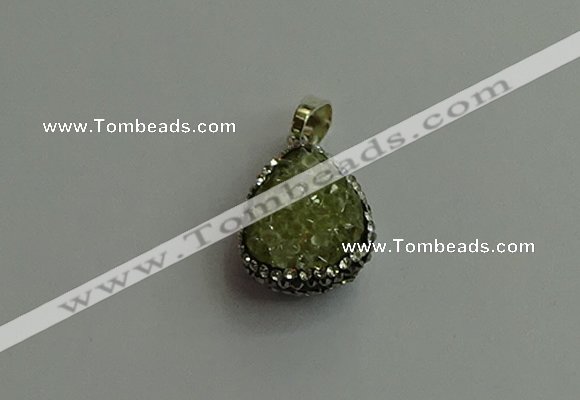 CGP468 15*20mm teardrop crystal glass pendants wholesale