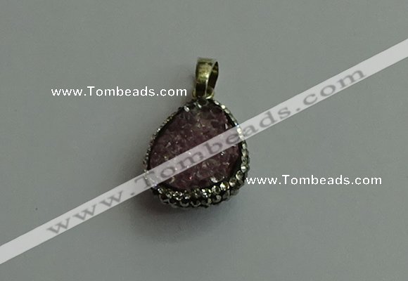 CGP470 15*20mm teardrop crystal glass pendants wholesale