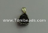 CGP475 15*20mm teardrop crystal glass pendants wholesale