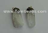 CGP488 15*35mm - 18*45mm nugget white crystal pendants wholesale