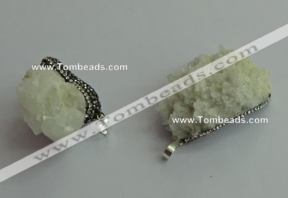 CGP562 25*30mm - 35*50mm freeform druzy agate pendants wholesale
