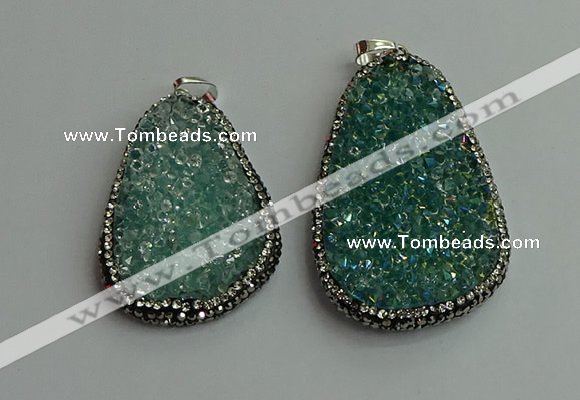 CGP575 30*45mm - 40*50mm freeform crystal glass pendants wholesale