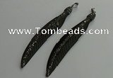 CGP657 18*95mm feather bone pendants wholesale