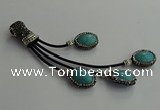 CGP668 15*20mm oval turquoise tassel pendants wholesale