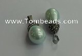 CGP715 15*25mm - 15*30mm teardrop shell pearl pendants wholesale