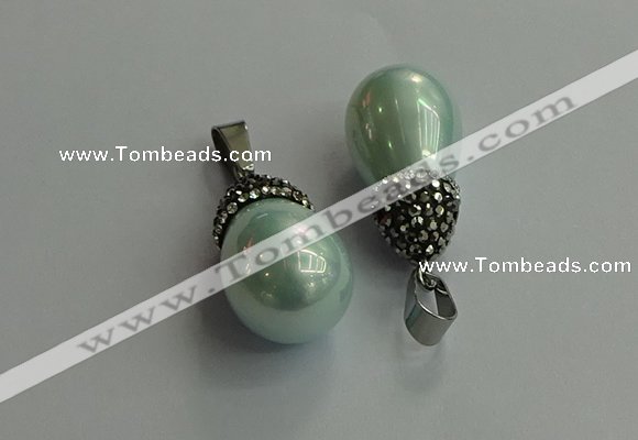 CGP715 15*25mm - 15*30mm teardrop shell pearl pendants wholesale