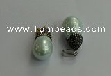 CGP717 15*25mm - 15*30mm teardrop shell pearl pendants wholesale