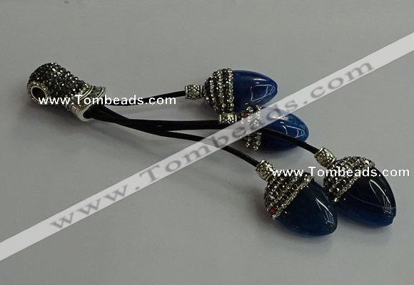 CGP740 18*25mm agate gemstone tassel pendants wholesale