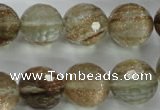 CGQ30 15.5 inches 20mm faceted round gold sand quartz beads