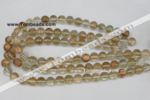 CGQ51 15.5 inches 6mm round gold sand quartz beads wholesale