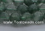 CGQ513 15.5 inches 10mm round matte imitation green phantom quartz beads