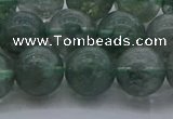 CGQ514 15.5 inches 12mm round matte imitation green phantom quartz beads