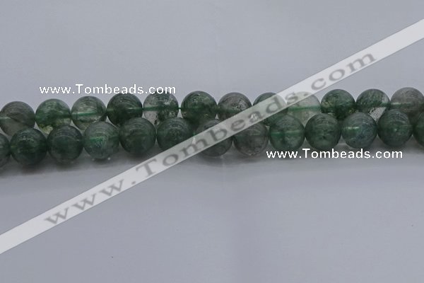 CGQ516 15.5 inches 16mm round matte imitation green phantom quartz beads